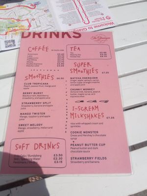 Getränkekarte at The Glasvegan in Glasgow