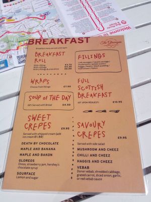 Frühstücksmenü at The Glasvegan in Glasgow