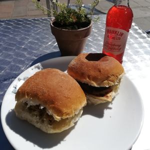 Breakfast rolls in the sun  at The Glasvegan in Glasgow