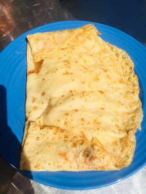 Chilli and cheese crepe at The Glasvegan in Glasgow
