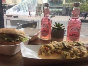 Burger and not dog  at The Glasvegan in Glasgow