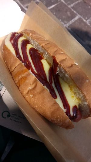 Hot Dog with Cheeze! at The Glasvegan in Glasgow