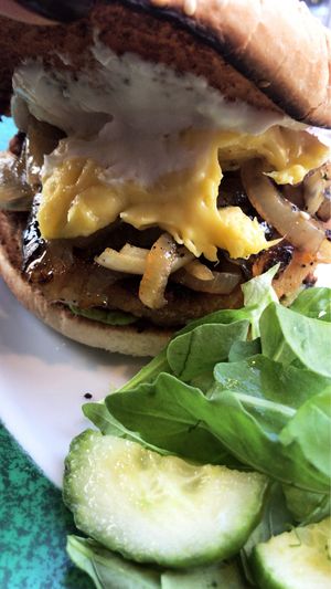 Veggie burger  at The Glasvegan in Glasgow
