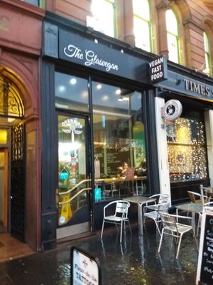Restaurant exterior at The Glasvegan in Glasgow