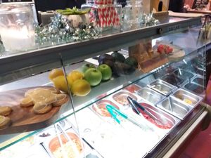 Salad selection at The Glasvegan in Glasgow