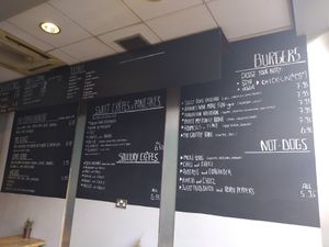 The menu at The Glasvegan in Glasgow