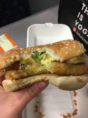 Sweet Home Avocado Burger (with veggie patty) at The Glasvegan in Glasgow