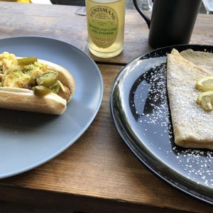 Mexi Dog and Sourface Crêpe  at The Glasvegan in Glasgow