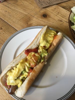Mexican hot dog at The Glasvegan in Glasgow