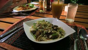 glass noodles at The Kitchen Restaurant   in Krabi
