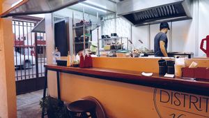 Food truck  at Distrito Vegano in Merida