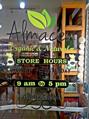 OPEN MON - SAT  at Almacen Organic & Natural in Tamarindo