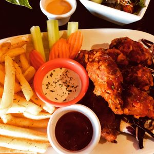 Unforgettable Vegan Buffalo Ranch Drumsticks  at The Queen's Table Vegan Cuisine  in El Paso