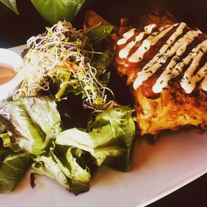 The best vegan lasagna ever! at The Queen's Table Vegan Cuisine  in El Paso