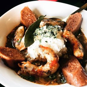 Jambalaya....yummy! No meat!  at The Queen's Table Vegan Cuisine  in El Paso