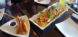 Un-chicken strips & the Frachos at The Queen's Table Vegan Cuisine  in El Paso