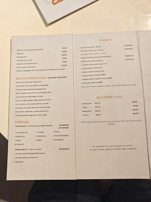 Menu at Buzz Organic Food & Drink in Ao Nang