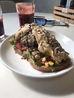 The vegan breakfast  at Buzz Organic Food & Drink in Ao Nang