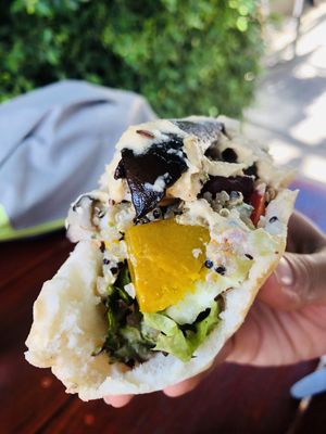 vegan pita ingredient at Buzz Organic Food & Drink in Ao Nang