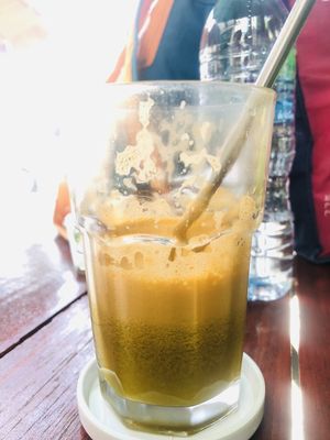 raw cold-pressed juice small GRASSHOPPER at Buzz Organic Food & Drink in Ao Nang