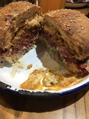 Hot Beets burger  at Burger Theory in Bristol