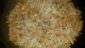 Macaroni with cheese  at Yeok Teck Chinese Vegetarian in Kathmandu