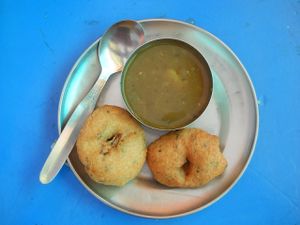 Vada Tarkari (tarkari = vegetables in Nepali) at Shreeya Sweets in Patan