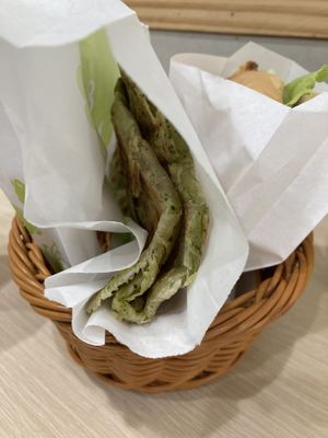 Chinese scallion pancake  at DLS Vegetarian - Dé Lái Sù in Kaohsiung