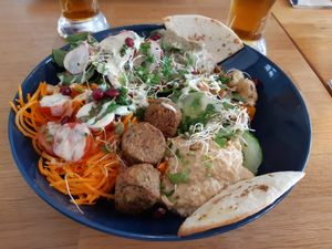 mezze bowl at La Cantine in Biarritz