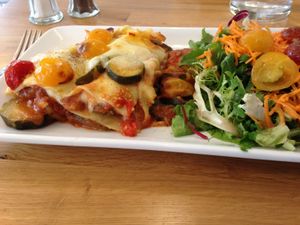 lasagnes vegetarians at La Cantine in Biarritz