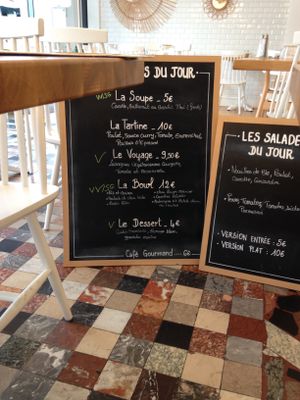 menu at La Cantine in Biarritz