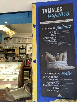 Tamales at La Galeria Cafe in Mexico City