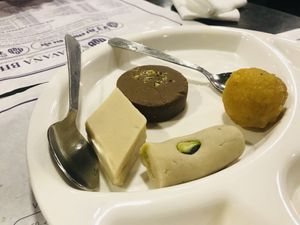 Indian sweets  at Hotel Saravana Bhavan - Connaught Circus in New Delhi