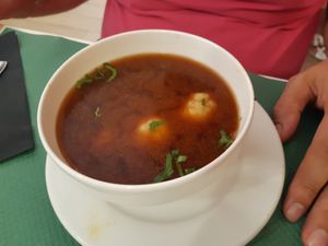 Starter / Miso soup at La Biotika in Madrid