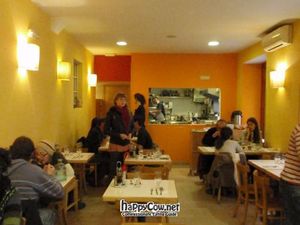 Inside, watch them cook. at La Biotika in Madrid