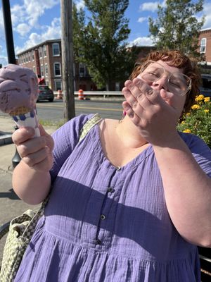 vegan black raspberry!  at Mt. Tom's Ice Cream in Easthampton