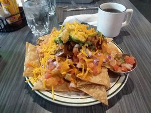 vegan nachos at nightshop in Bloomington