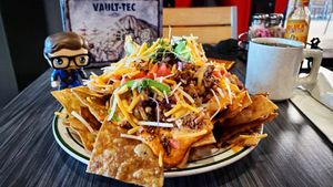 Jackfruit nachos ❤ at nightshop in Bloomington