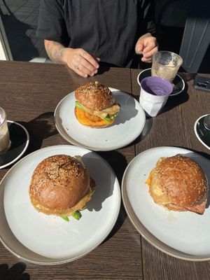 Bacon egg and hash roll with avocado  at 7th Heaven in Sutherland