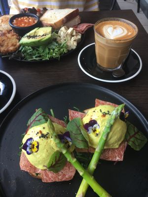Vegan big breaky and eggs benny  at 7th Heaven in Sutherland