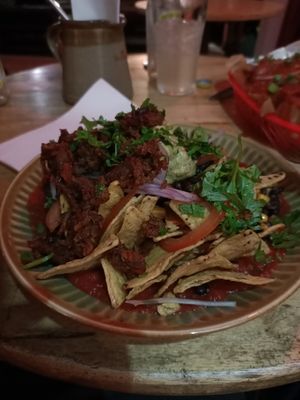 Vegan pulled pork Buritto Bowl at The Burrow in West End