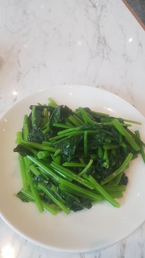 chinese spinach at Din Tai Fung 鼎泰豐 - Sentosa in Central Singapore
