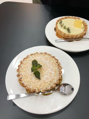 Coconut and lemon tart!! at Raw Vega in Bangkok