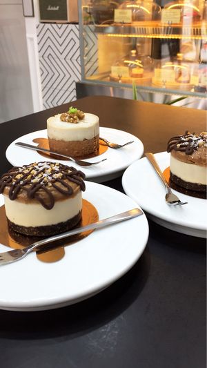 Snickers cake and carrot cake  at Raw Vega in Bangkok