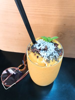 Nothing beats a refreshing tropicana smoothie on a warm, sunny day at Raw Vega in Bangkok