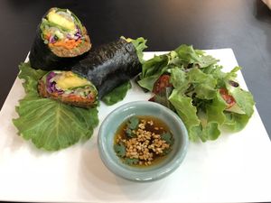 Vietnamese burritos  at Raw Vega in Bangkok