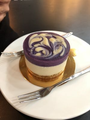 Blueberry white chocolate cake!! at Raw Vega in Bangkok