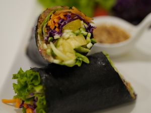 Asian burrito  at Raw Vega in Bangkok