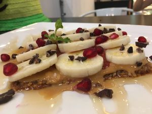 Peanut butter and jelly bread at Raw Vega in Bangkok