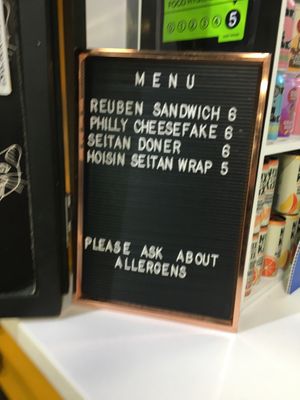 New updated menu, really good size portion! at Indy's Vegan Kitchen in Swindon